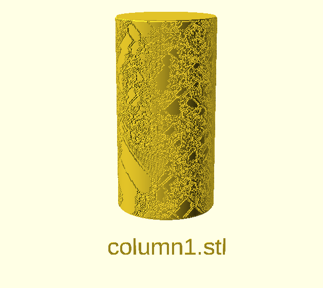 Miniatura 34 do modelo 3D Wolfram's CA Cylinders Collection