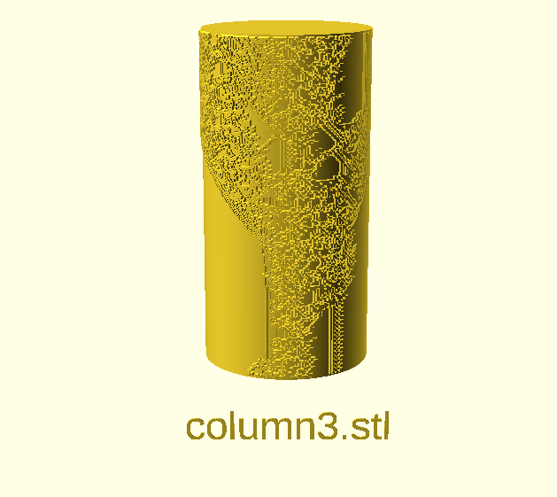 Miniatura 33 do modelo 3D Wolfram's CA Cylinders Collection