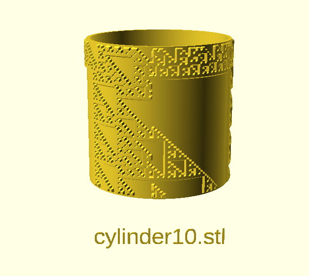 Miniatura 10 do modelo 3D Wolfram's CA Cylinders Collection