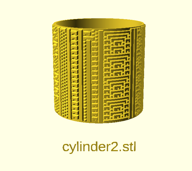 Miniatura 26 do modelo 3D Wolfram's CA Cylinders Collection