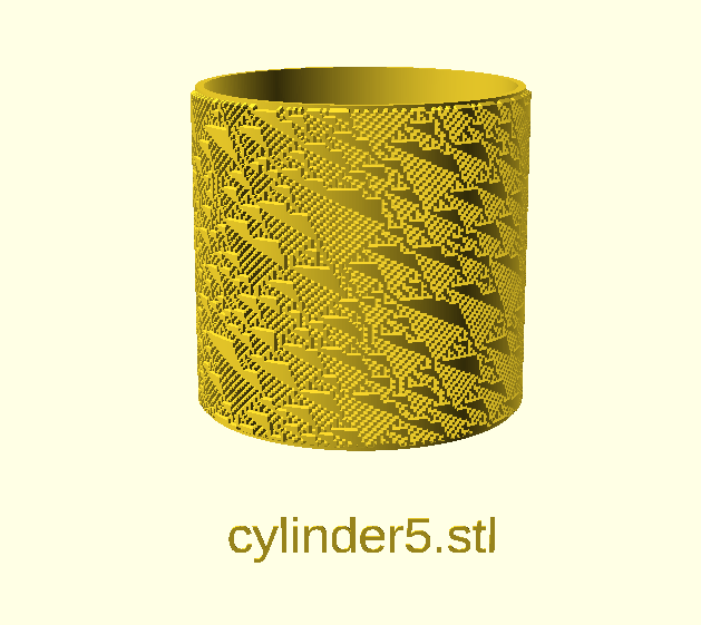 Miniatura 25 do modelo 3D Wolfram's CA Cylinders Collection