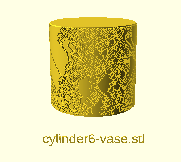 Miniatura 24 do modelo 3D Wolfram's CA Cylinders Collection