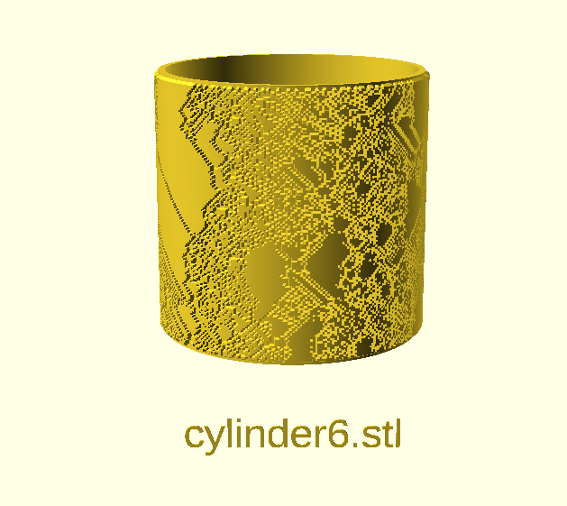 Miniatura 19 do modelo 3D Wolfram's CA Cylinders Collection