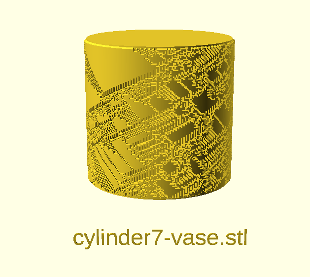 Miniatura 20 do modelo 3D Wolfram's CA Cylinders Collection
