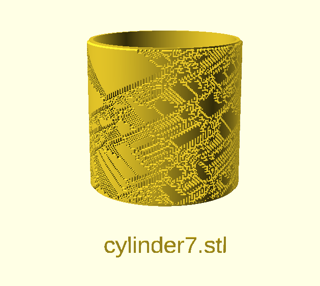 Miniatura 11 do modelo 3D Wolfram's CA Cylinders Collection