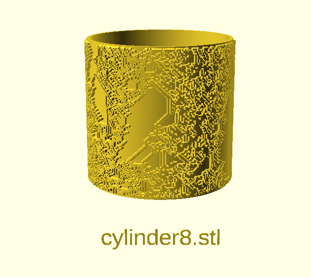 Miniatura 9 do modelo 3D Wolfram's CA Cylinders Collection