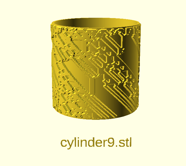 Miniatura 13 do modelo 3D Wolfram's CA Cylinders Collection