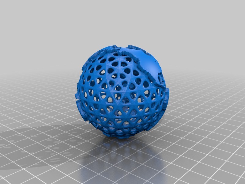 Miniatura 5 do modelo 3D Wired Earth Globe