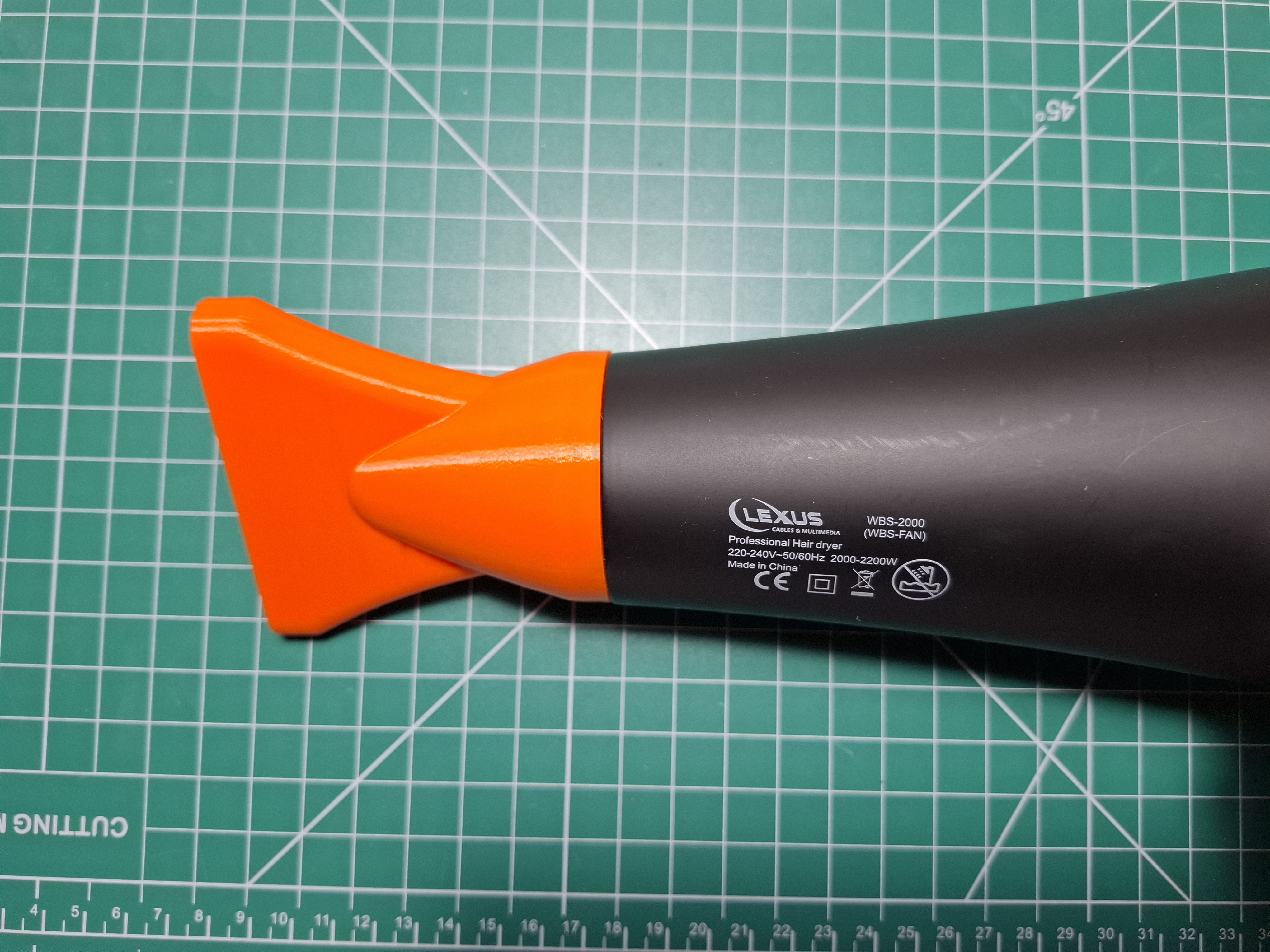 Hair dryer nozzle adapter for Lexus WBS-2000