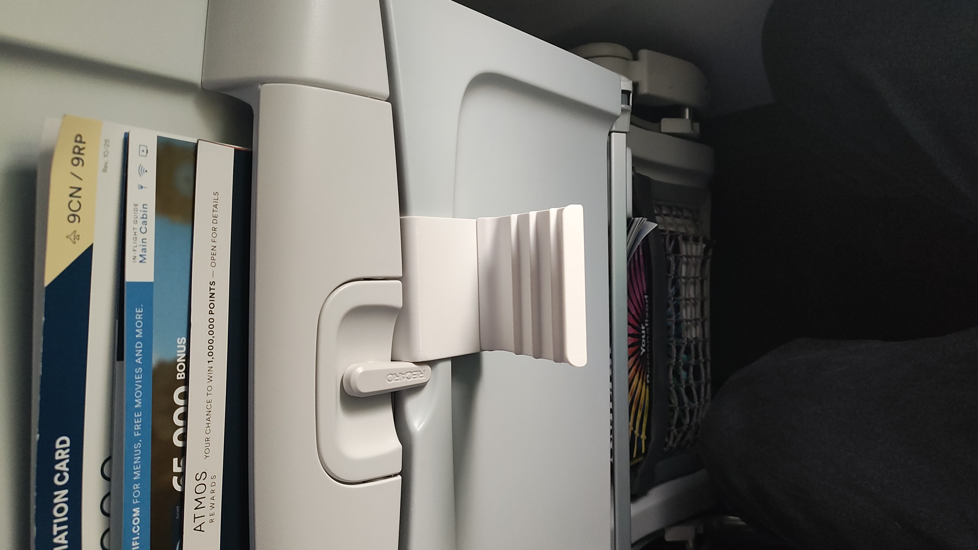 Phone holder cradle for airline seat