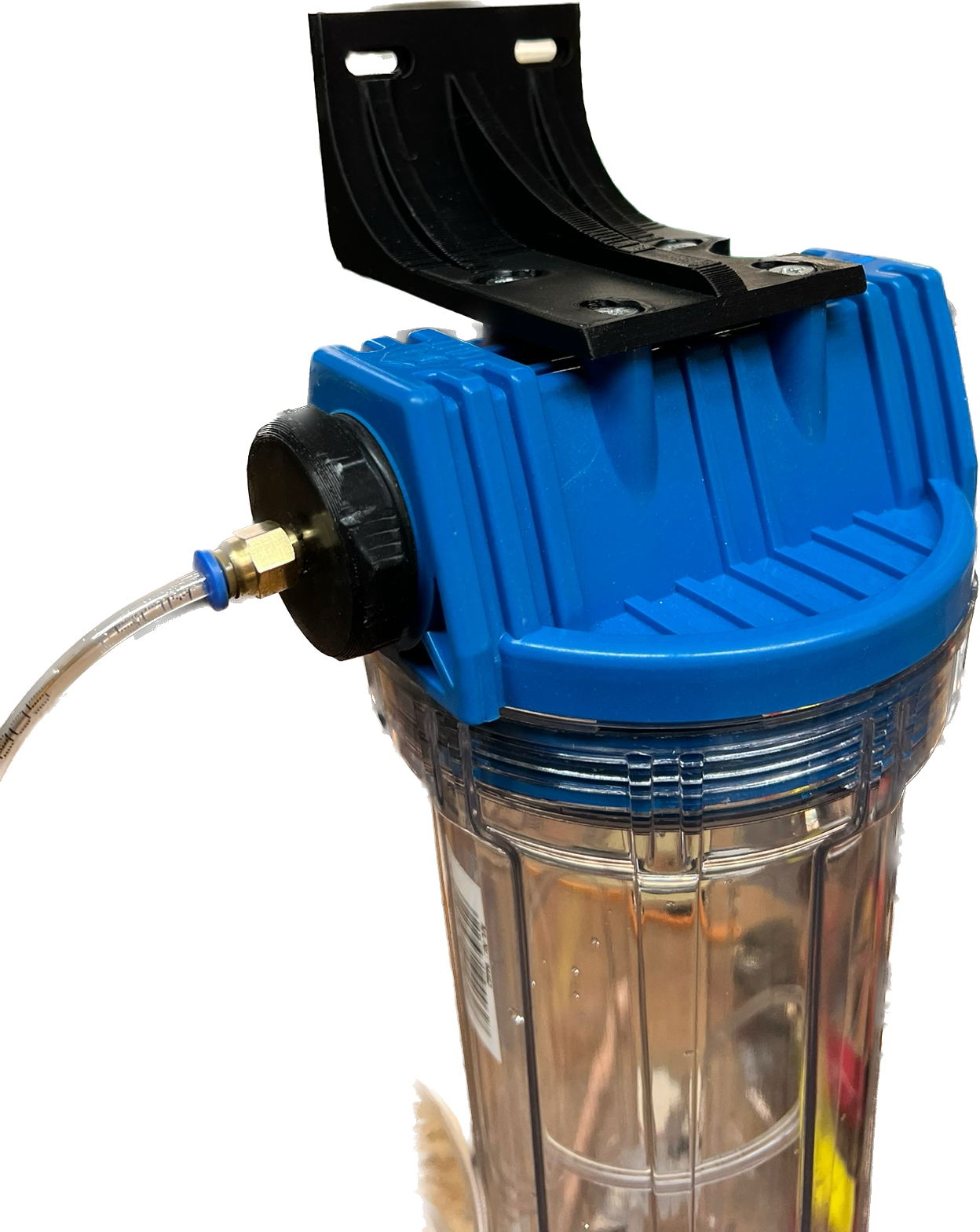 CNC router water cooler cap for water bottle with recess for o ring to keep watertight under pressure
