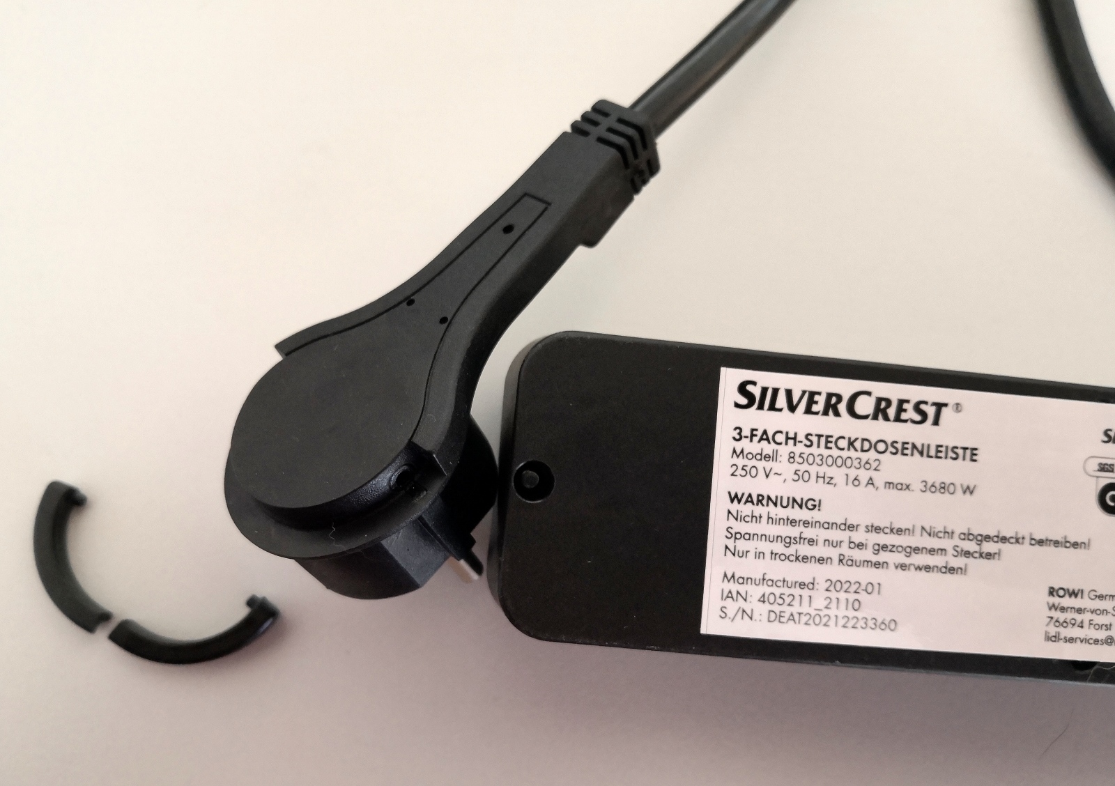 Miniatura 3 do modelo 3D Plug handle for Lidl multiple socket