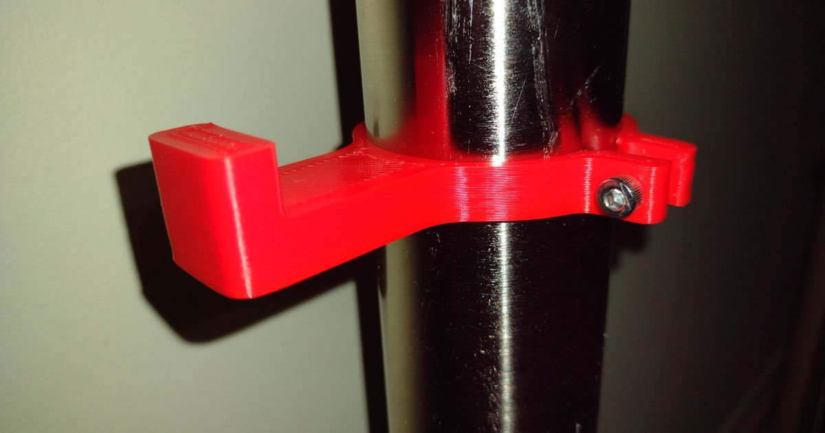 Headphones Hook for Round Table Leg by southbaygsr Download free STL