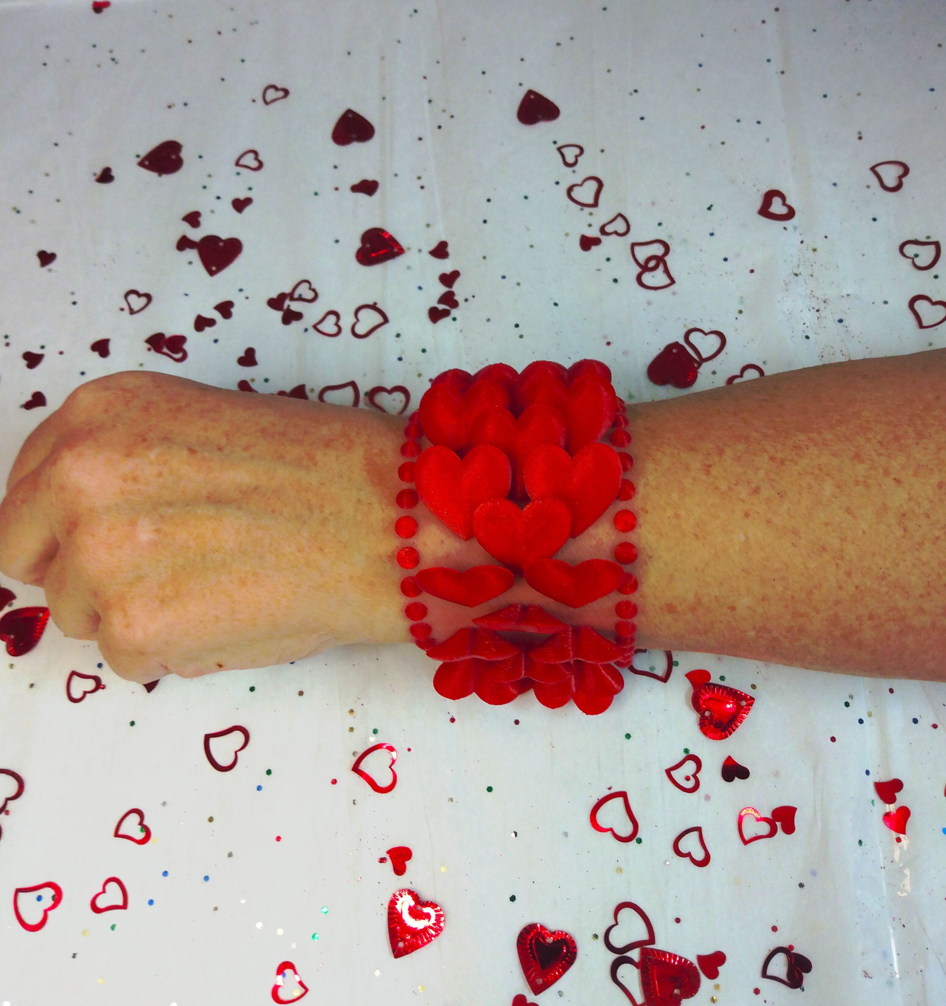 Hearts Bracelet Dragon Scale Styled