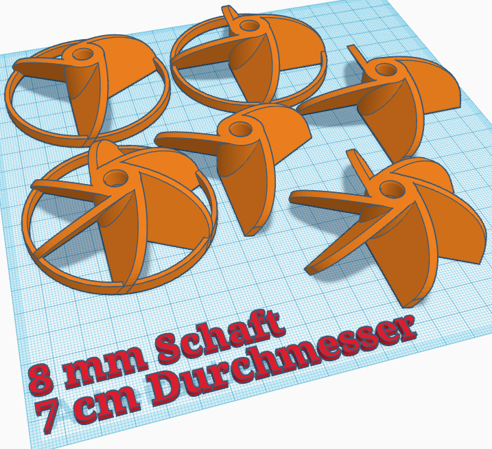 70 mm Rührer für 8 mm Schaft