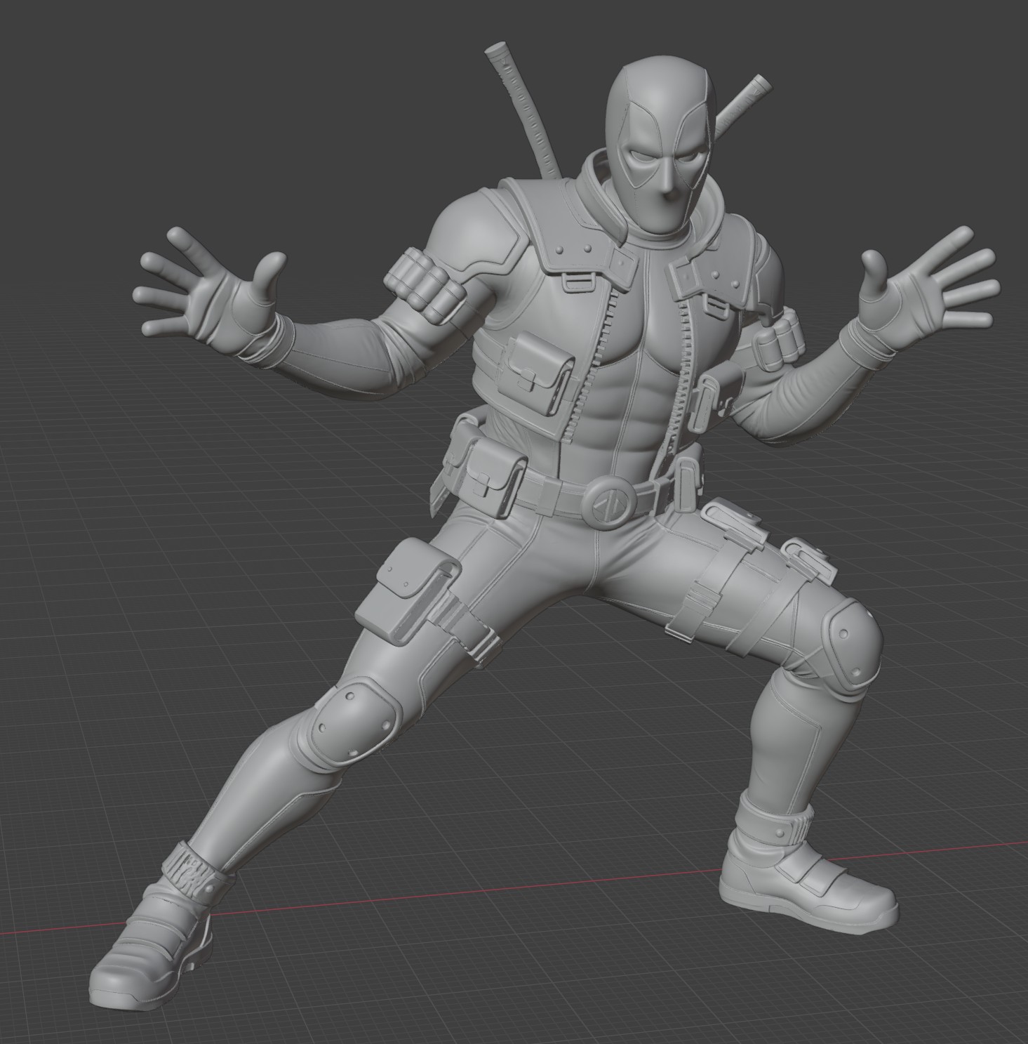Deadpool 1 with Katanas — thumbnail 2