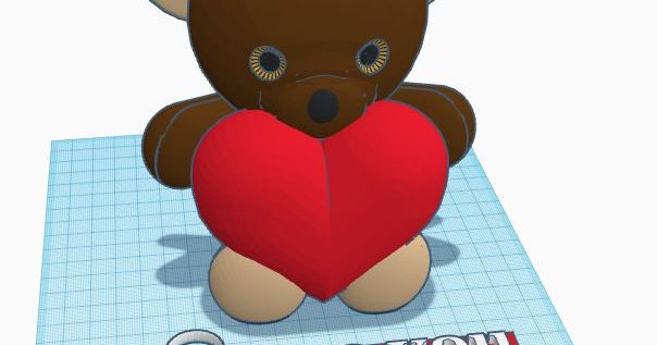 3D file Bear heart Eyes 🐻・3D print model to download・Cults