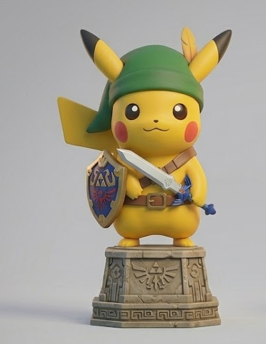 Pikachu Link Crossover - Hero of Kanto & Hyrule 3D model