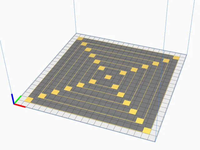 Concentric Bed Levelling Pattern