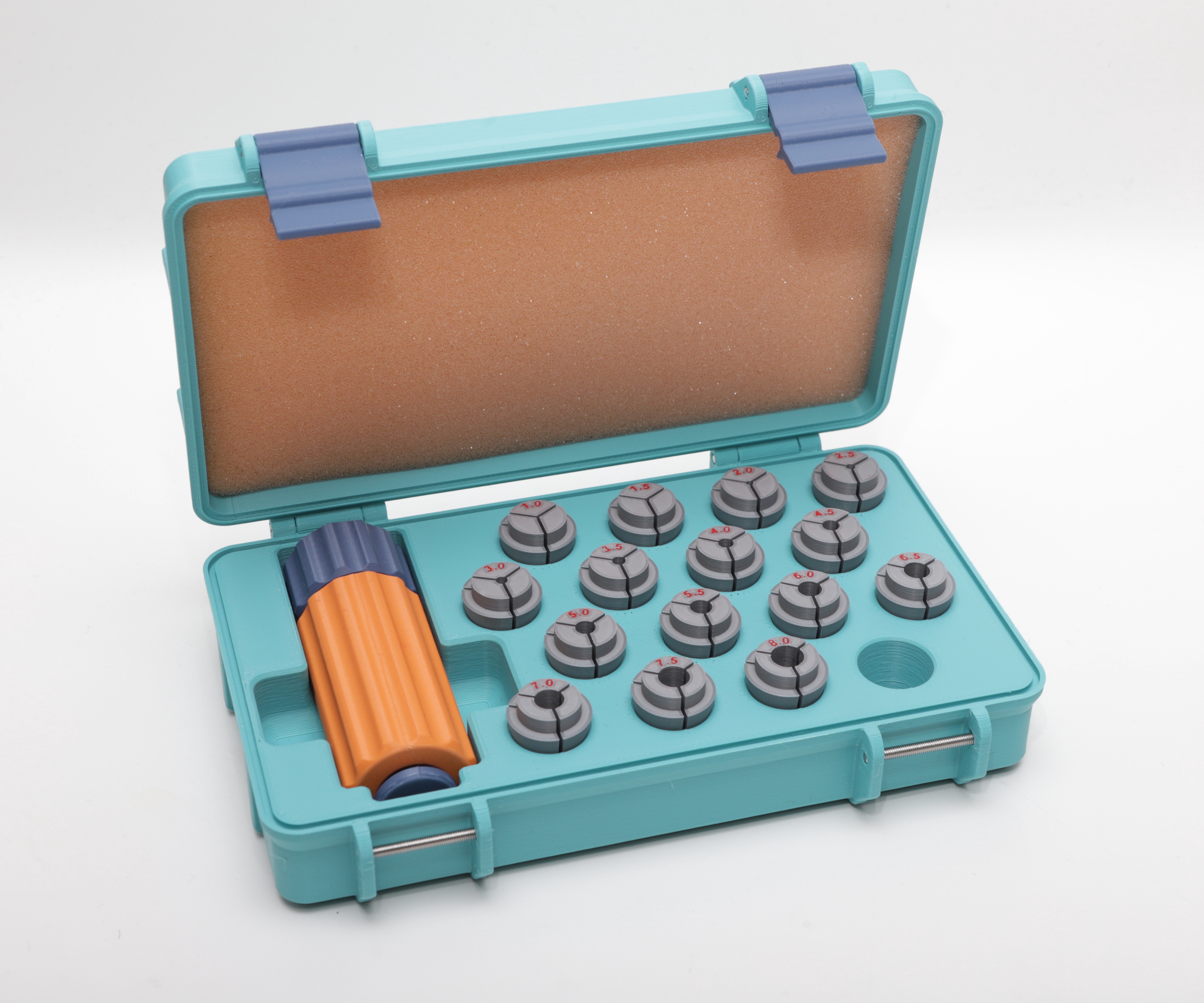 Rugged Box for Drill Handle and Collets