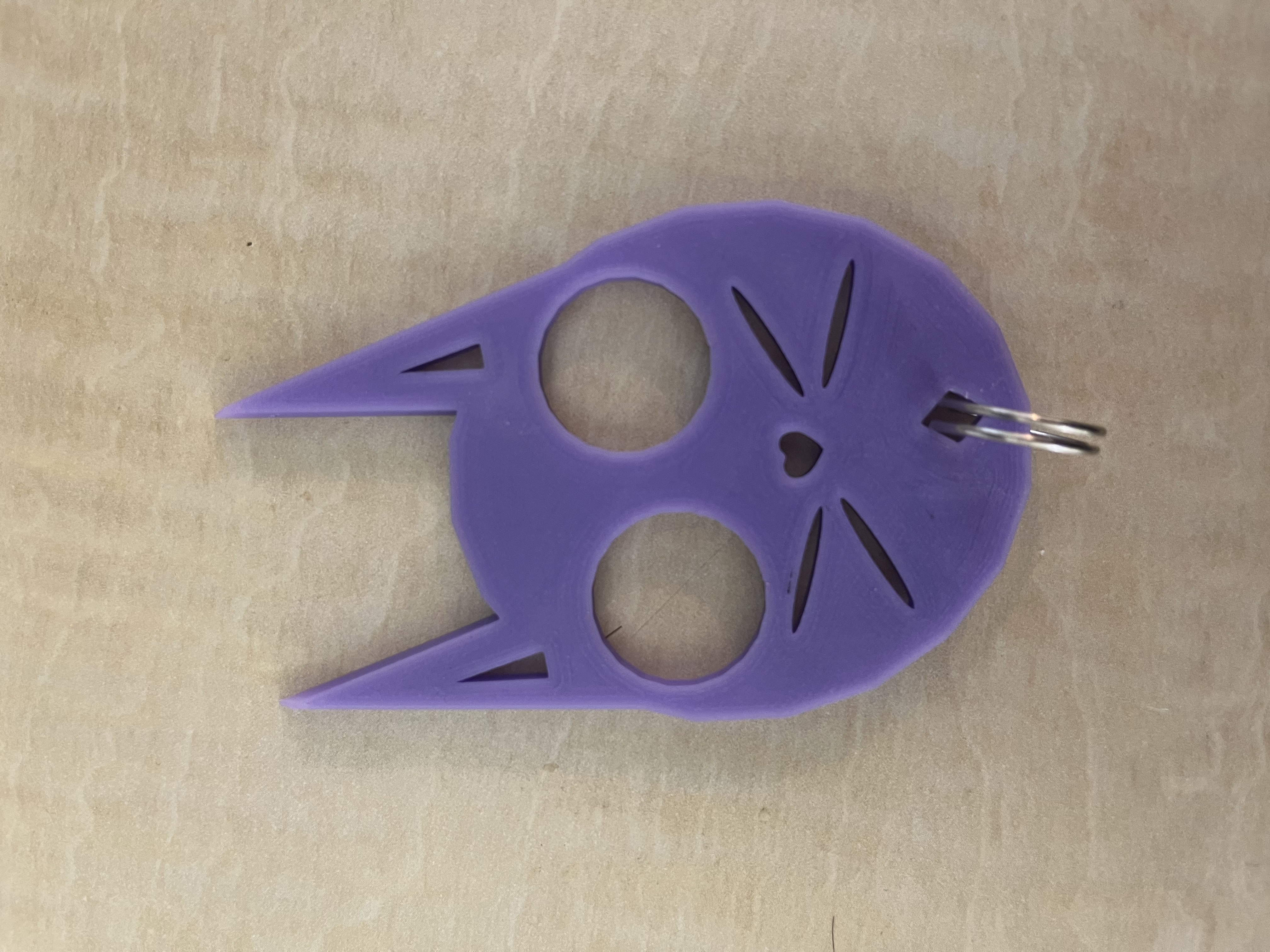 Self defense Cat Keychain