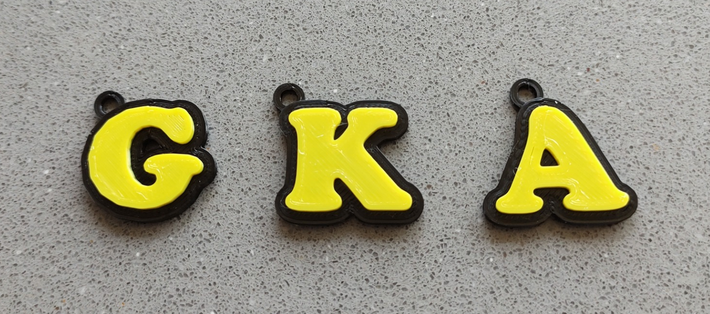 Miniatura 2 do modelo 3D Simple keychain letters