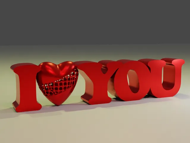 Valentine I Love You Heart Letters Voronoi