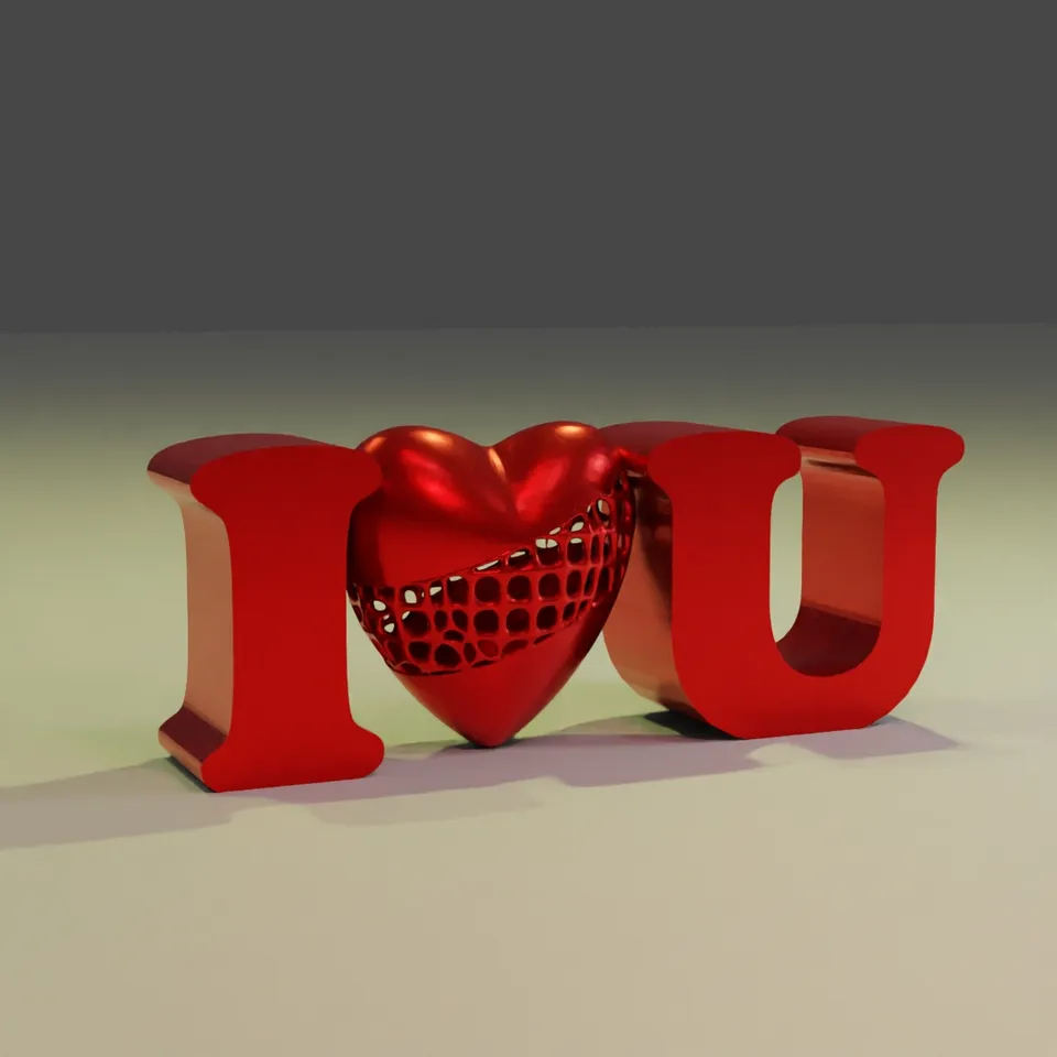 Valentine I Love U Heart Letters Voronoi by Maker81 | Download ...