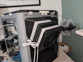 Rear panel extractor mounts and filters for the Bambu P1P