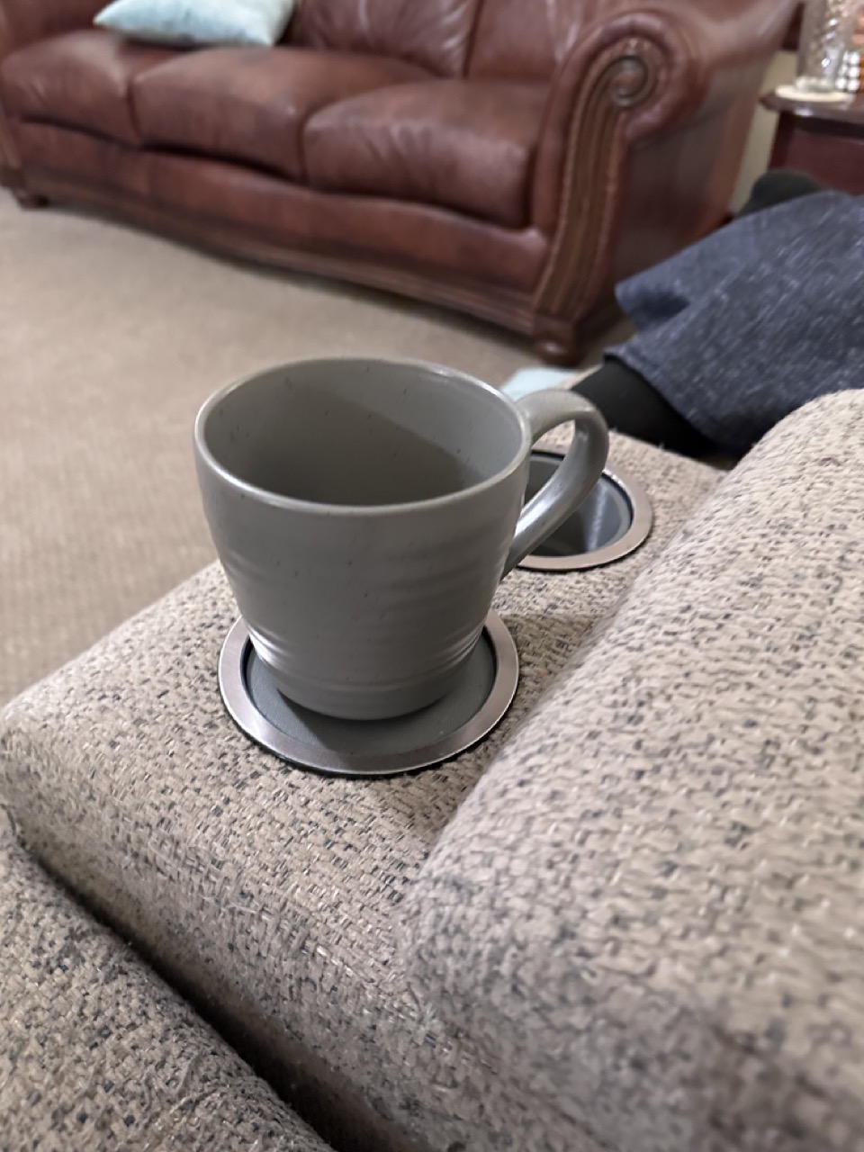 Couch Cupholder Mug Riser by TechInDepth