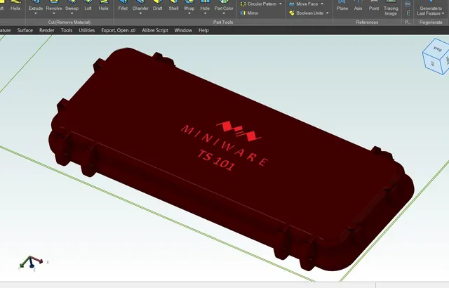 TS100 Rugged Case Lid with Miniware TS100 or Miniware TS101 Logo