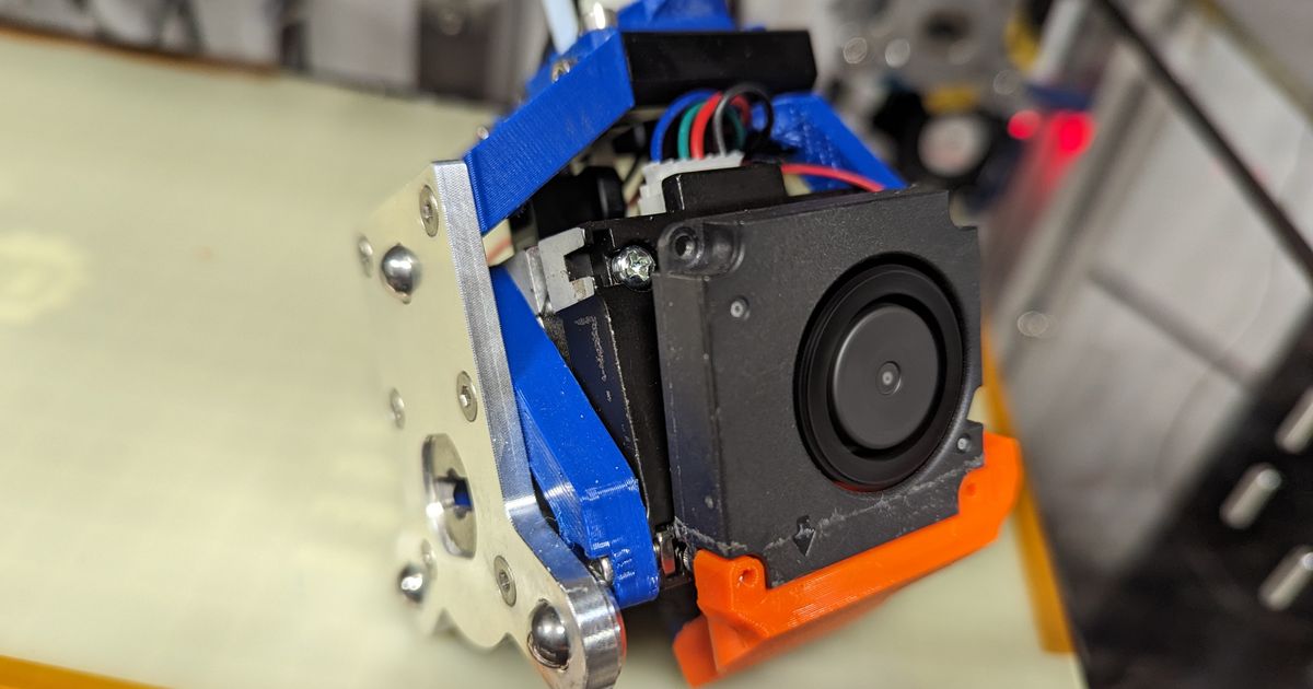 Hemera Revo XS Part Cooling Fan Tilted Duct for E3D Toolchanger by slimpickens Download free