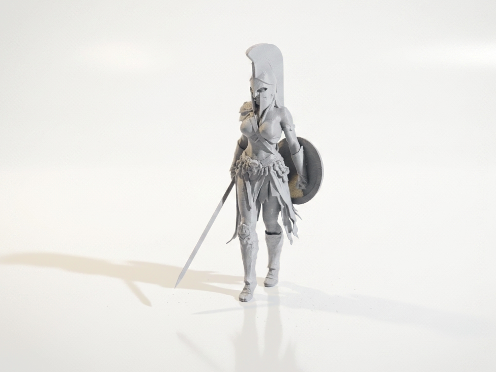 Spartan Warrior Female Figurine 3D Printable
