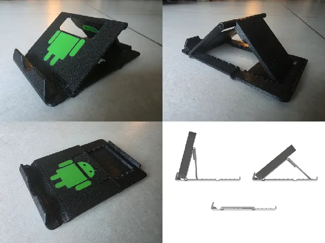 Extended foldable phone holder
