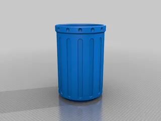 3d large trash container