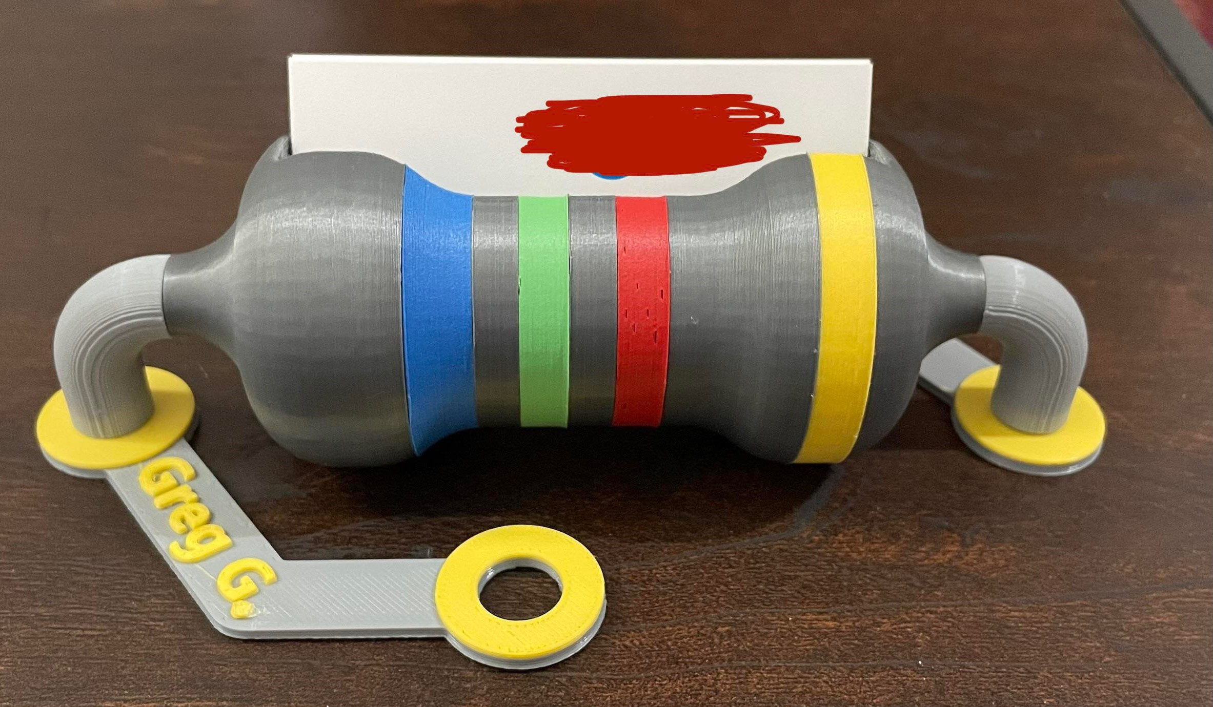 Resistor Business Card Holder