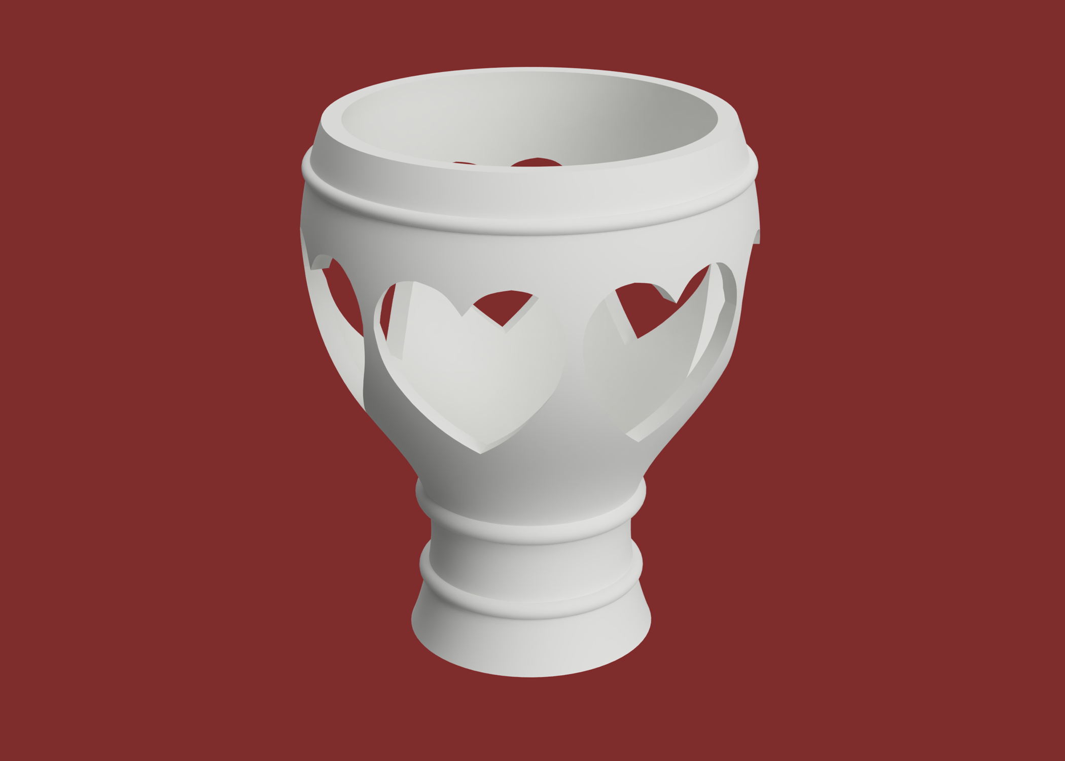 Heart  Silhouette Vase