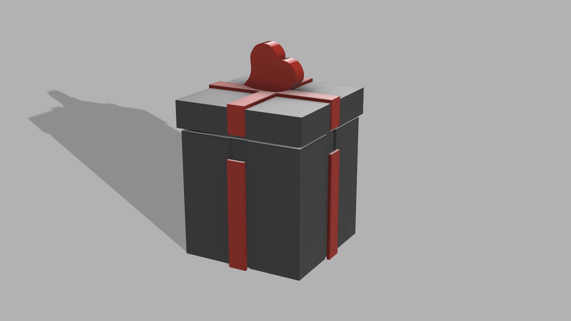 Gift box with heart - customizeable Top