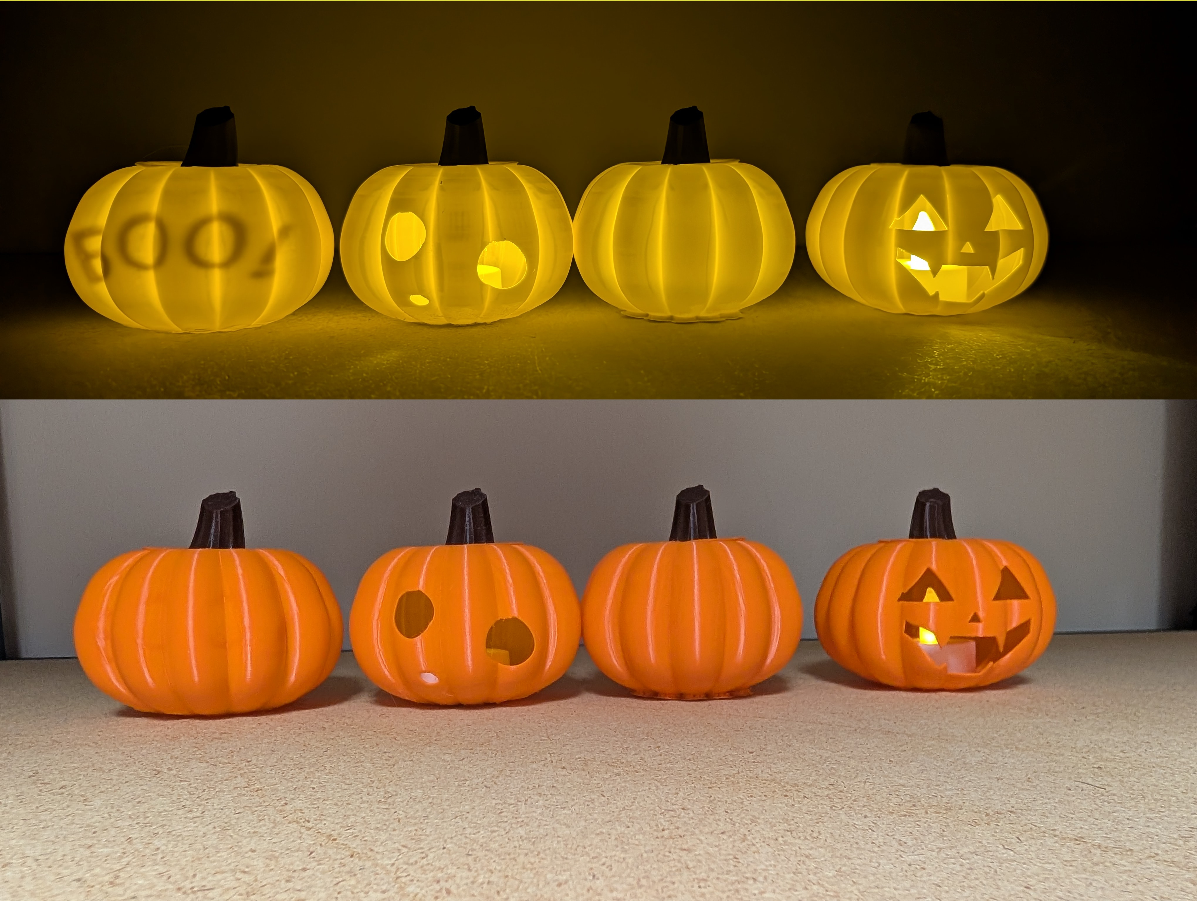 LED tea light jack-o-lantern pumpkins