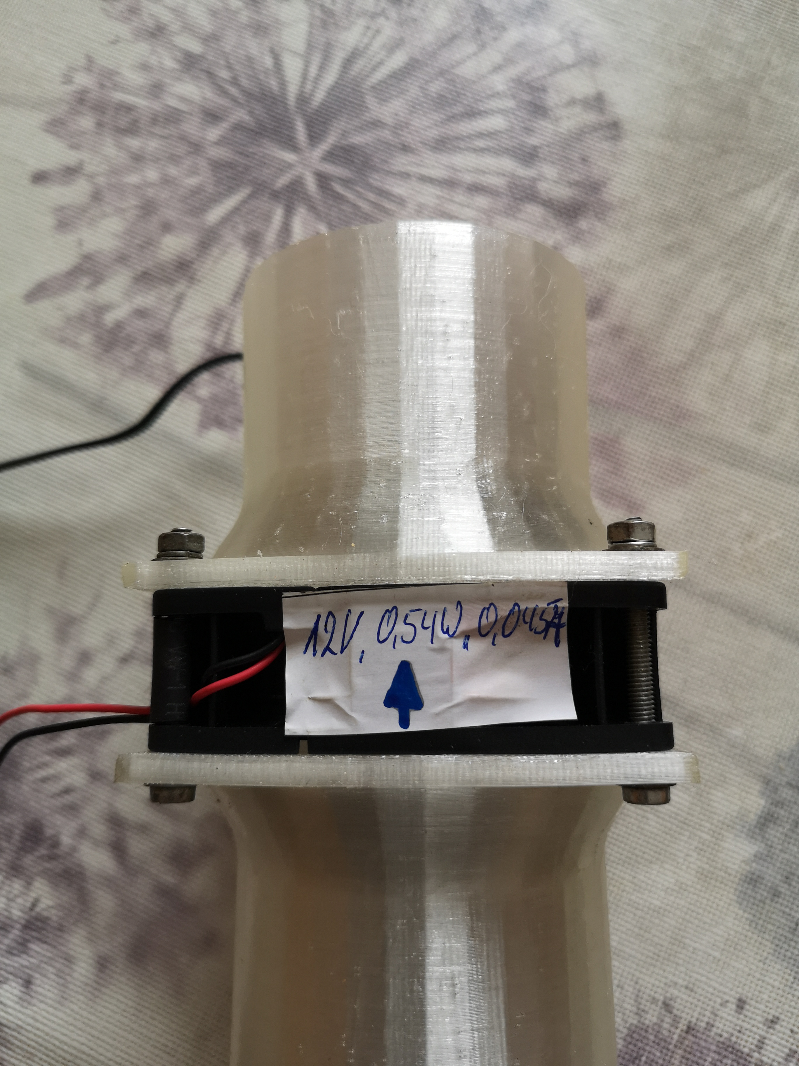 PC Lüfter 80 mm Einbau in 65 mm Heizungsschlauch
