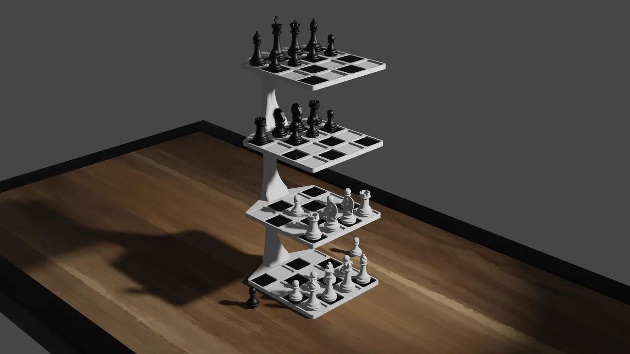 3D Chess Board by Andrew Deml, Download free STL model