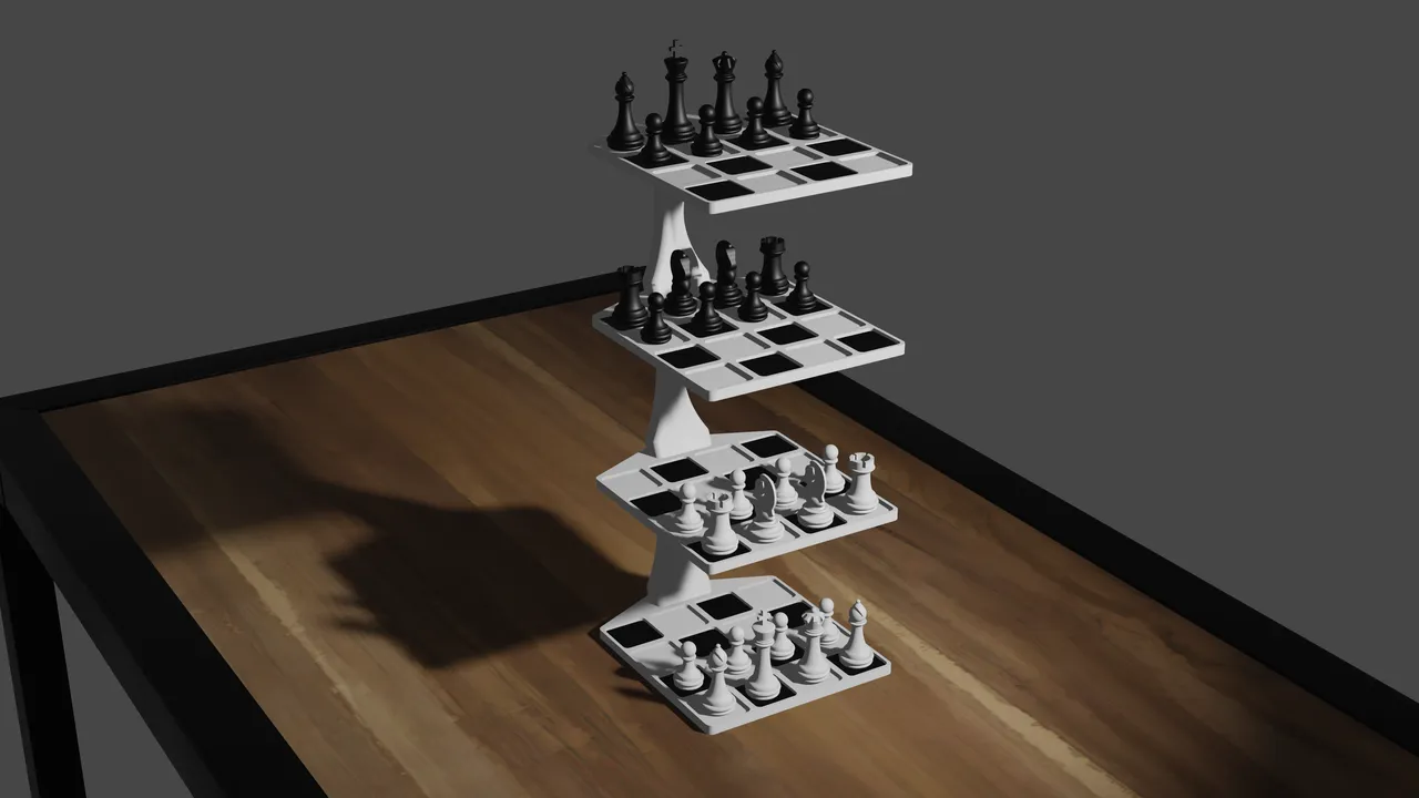 3D Chess Board by Andrew Deml, Download free STL model