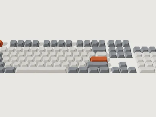 Ergonomic Keycap Set for Cherry MX – Complete Full-Size 104-Key ANSI