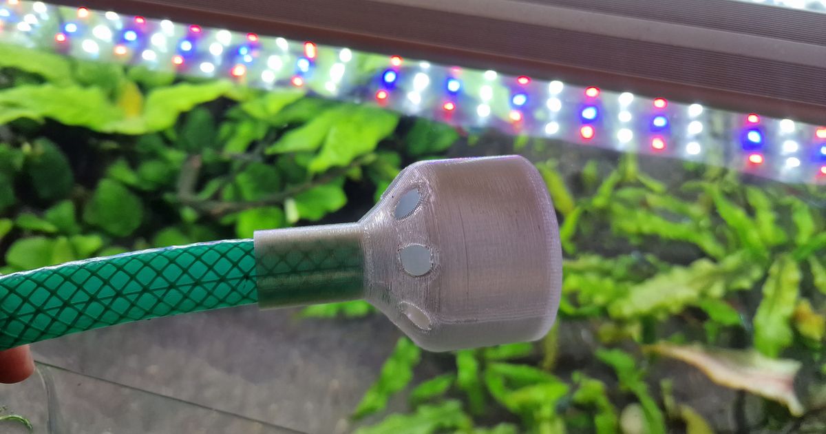 aquarium change water, hose adapter by llangoss Download free STL