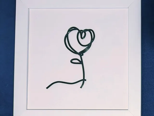 Single Line Heart Doodle