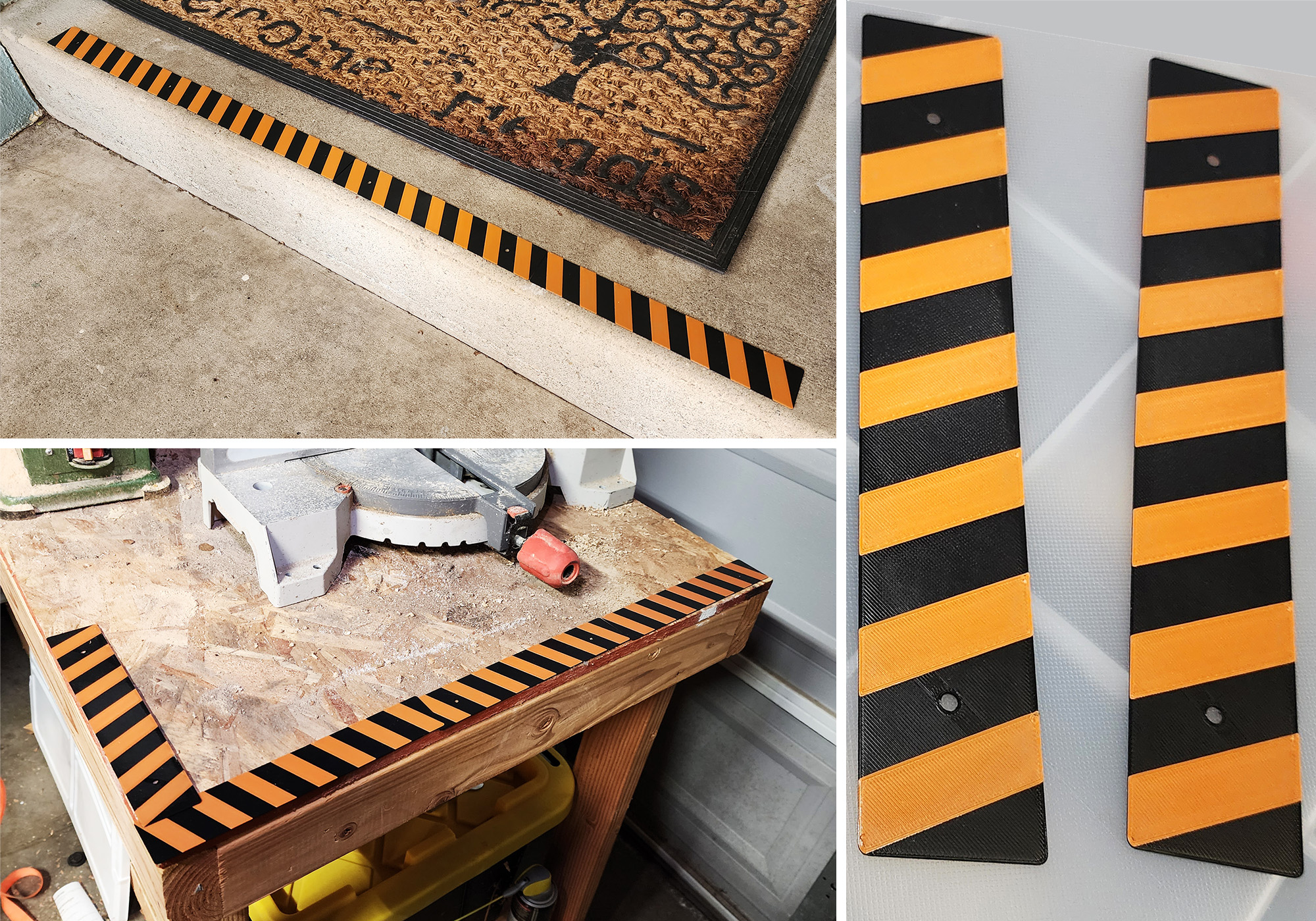 1mm thick Caution Strips 2-color