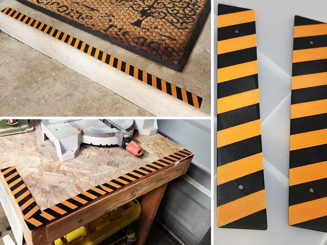1mm thick Caution Strips 2-color