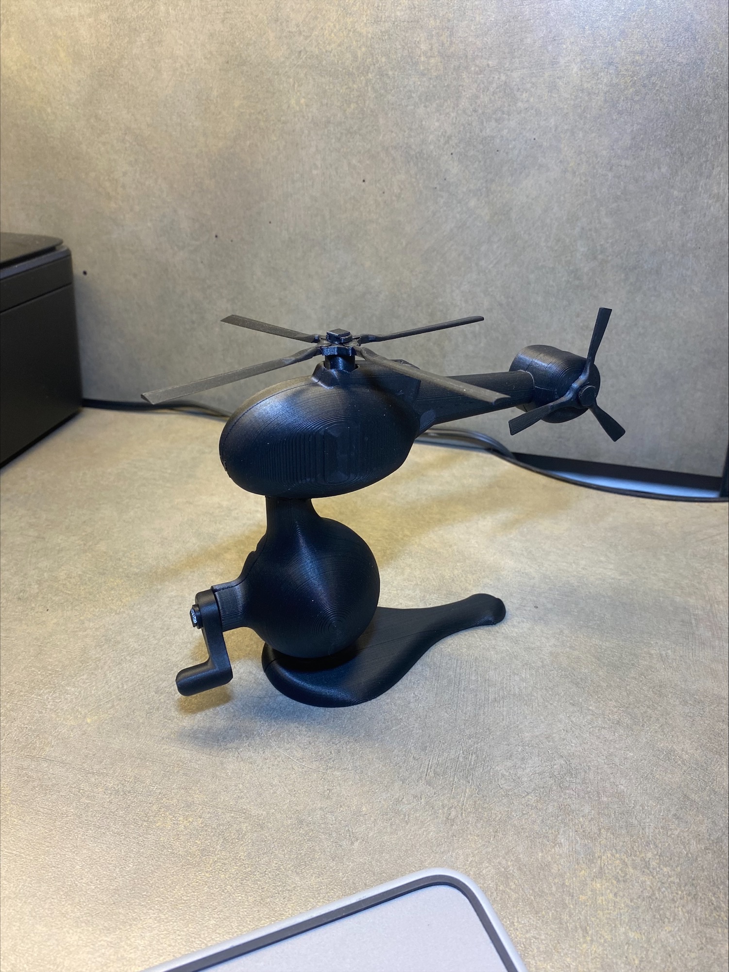 Helicopter Mechanical Sculpture