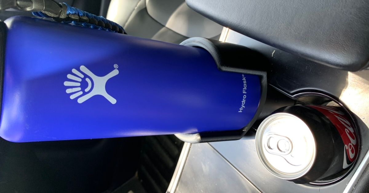Hydroflask Cupholder for Tesla Model 3 by MKB