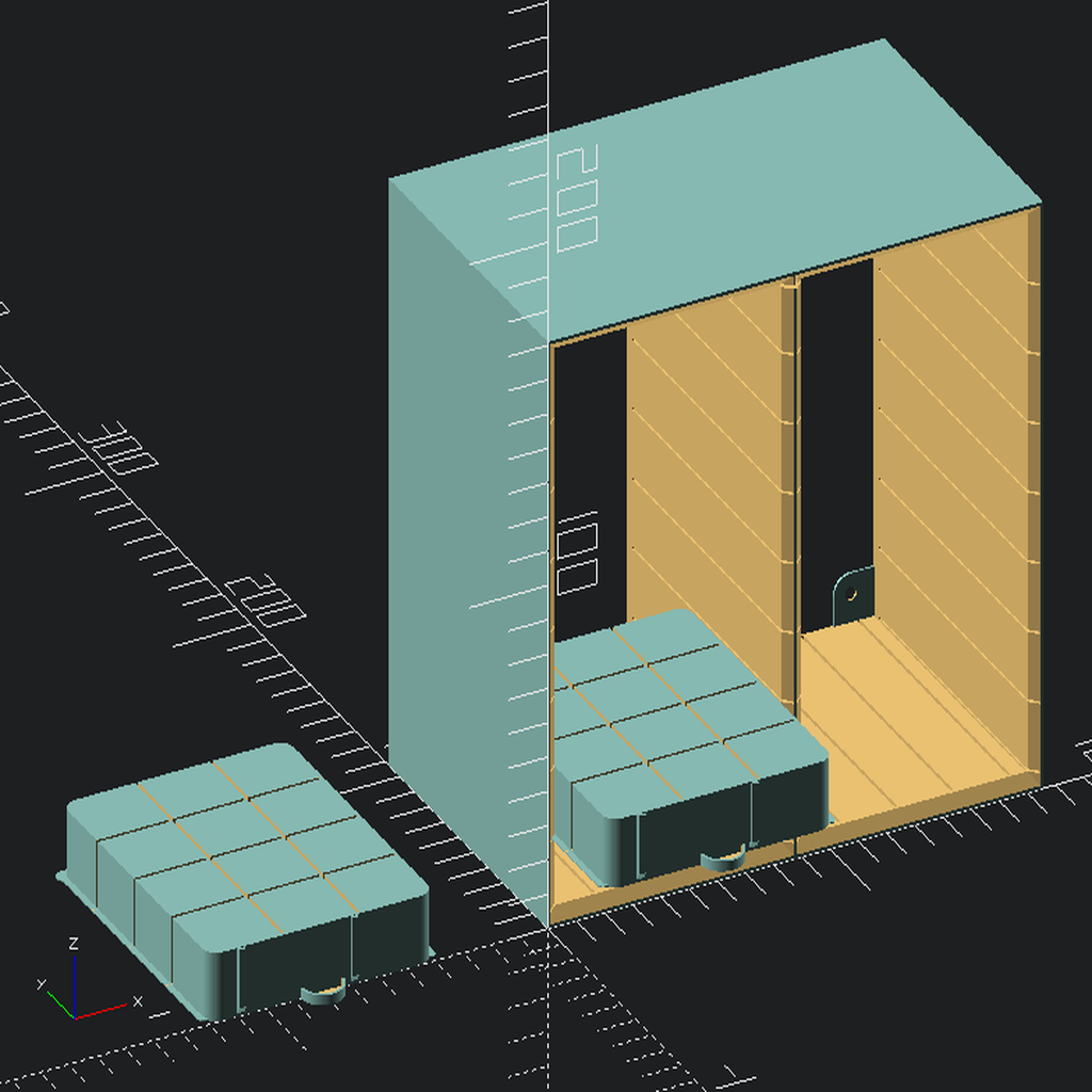 Fully customizeable vase drawer system (OpenSCAD)